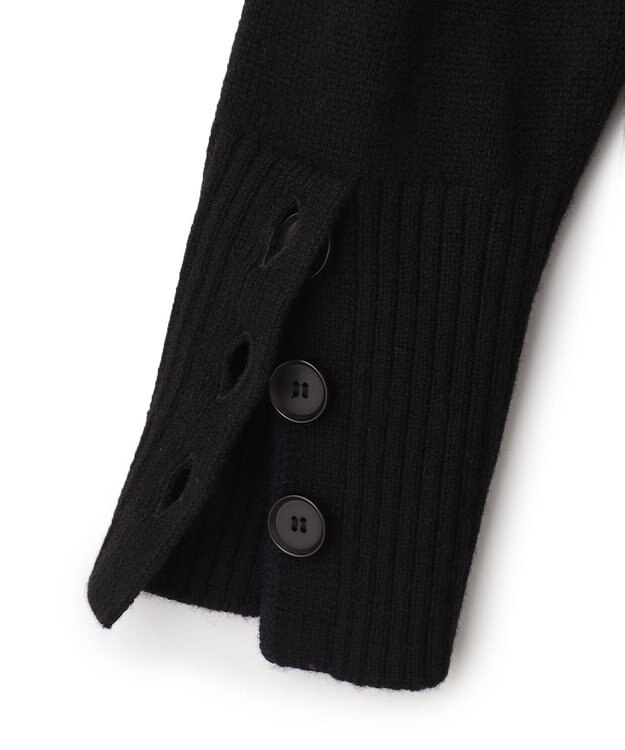 ICB 【WEB限定カラーあり・洗える】 ソフトカシミヤミックス ハイネックワンピース ブラック系［WEB限定］