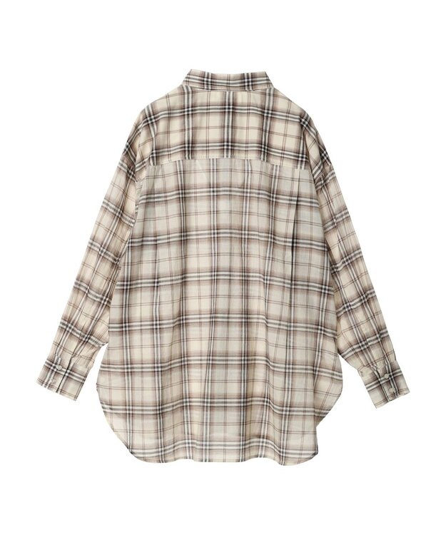 AMERICAN HOLIC 接触冷感Ｗポケットボイルシャツ Check Ivory