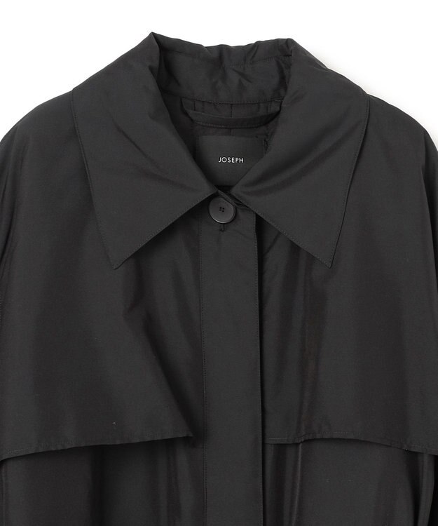 JOSEPH シルキーキルティング　ロングコート Black