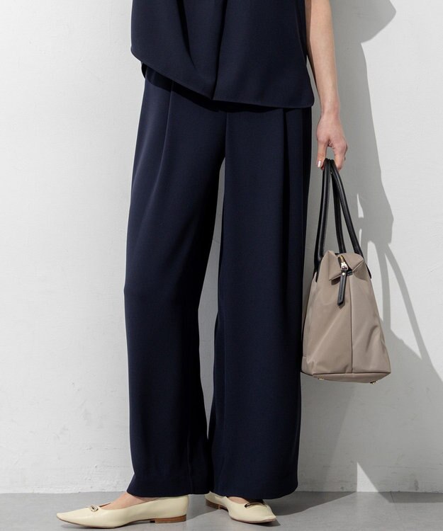 23区 【WEB&一部店舗限定】ストレッチジョーゼット ワイドパンツ