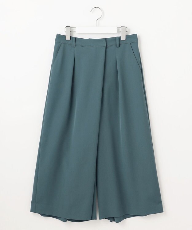 J.PRESS LADIES L 【洗える】Crispyツイル クロップド パンツ ダルグリーン系