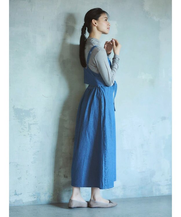 Green Parks ■Ｆｉｒｓｔ　Ｌｏｖｅ　シアーハイネックプルオーバー Gray Mixture