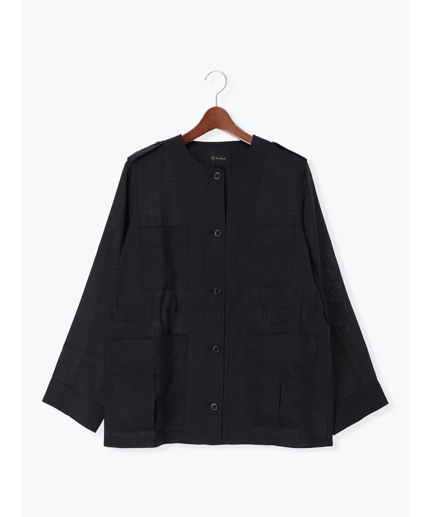 Te chichi ノーカラーサファリジャケット《2026 spring catalog item》 ネイビー