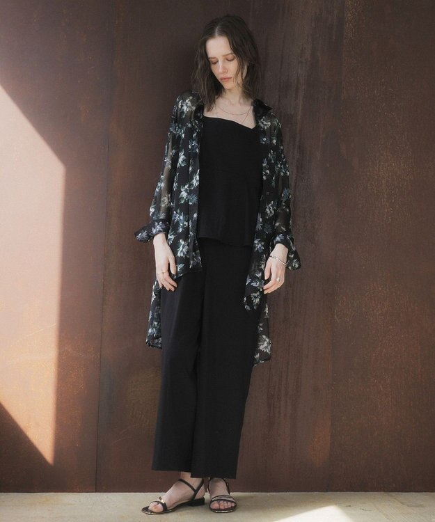 YECCA VECCA ドライタッチペプラムサロペット Black