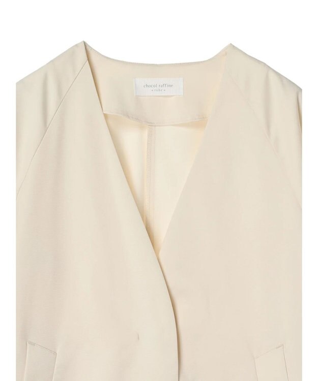 Green Parks 撥水加工　ケア楽着流しコート Ecru