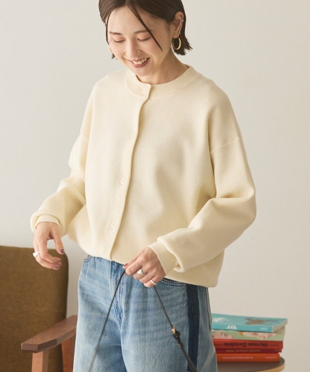 AMERICAN HOLIC コットンブレンドスポンディッシュカーディガン Ivory