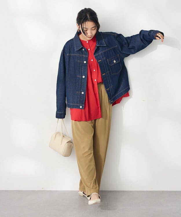 CRAFT STANDARD BOUTIQUE インド綿ピンタックブラウス Red