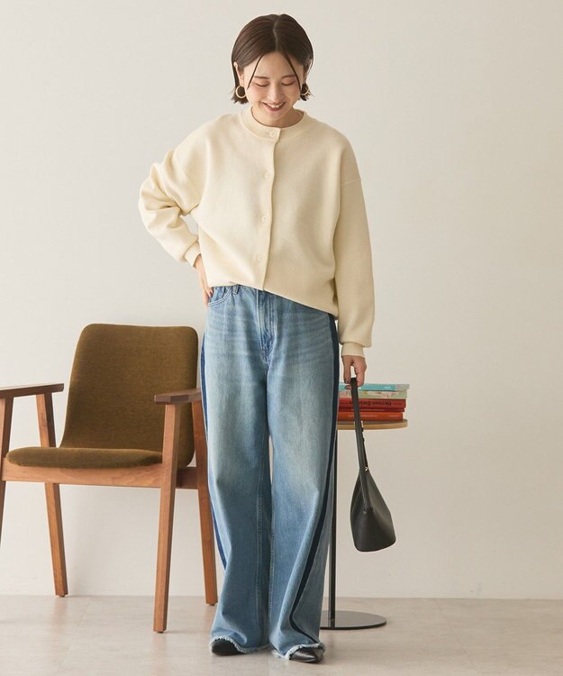 AMERICAN HOLIC コットンブレンドスポンディッシュカーディガン Ivory