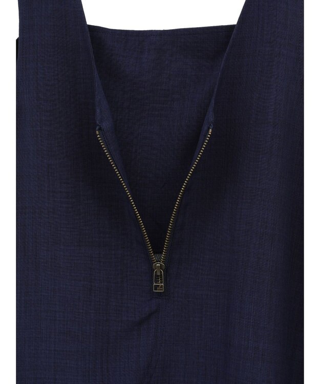 CRAFT STANDARD BOUTIQUE 前後2WAY麻調パネルワンピース Navy