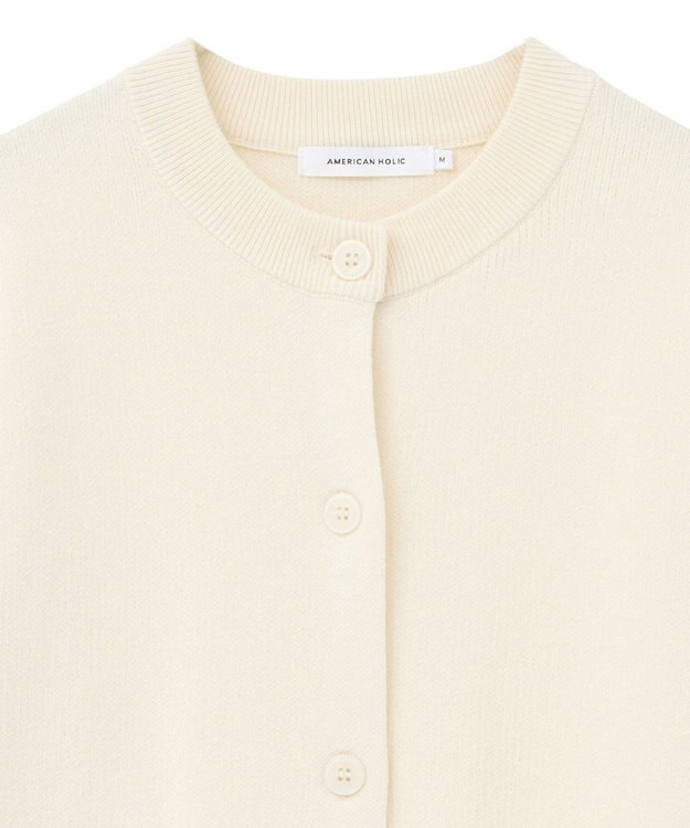 AMERICAN HOLIC コットンブレンドスポンディッシュカーディガン Ivory
