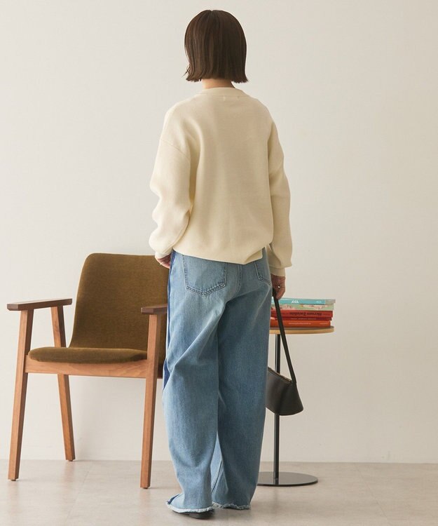 AMERICAN HOLIC コットンブレンドスポンディッシュカーディガン Ivory