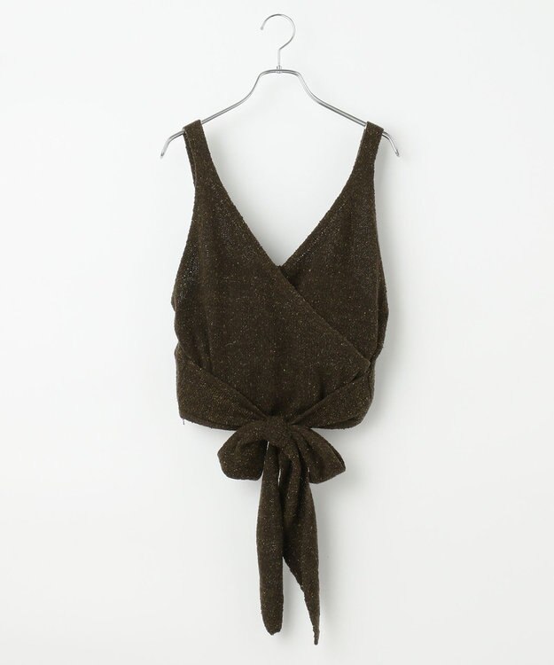 #Newans 【洗える】カシミヤブレンドバルキーニットビスチェ ダークブラウン系