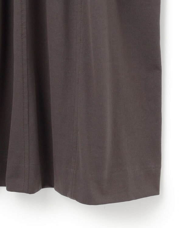 BEIGE， 【洗える】GLANTHUS / コットンカーブラインロングフレアワンピース Slate