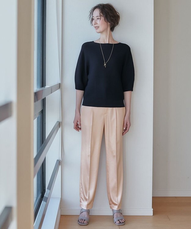 自由区 【洗える】チンツサテンタンブラー ジョガーパンツ ピンク系