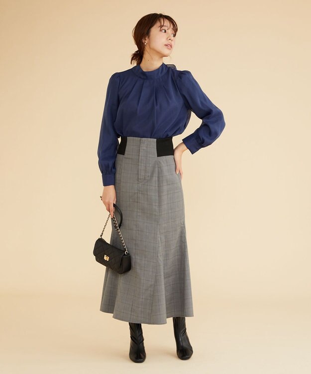 Feroux 【古畑星夏さん着用・洗える】サイドリブマーメイド スカート ホワイト系2