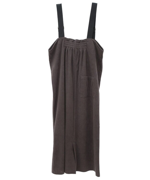 CRAFT STANDARD BOUTIQUE カットコーデュロイジャンパースカート Charcoal Gray