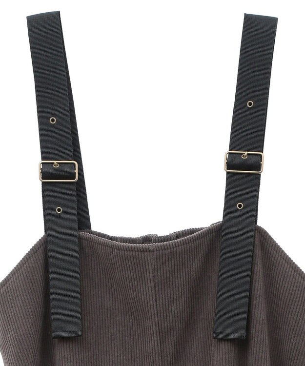 CRAFT STANDARD BOUTIQUE カットコーデュロイジャンパースカート Charcoal Gray