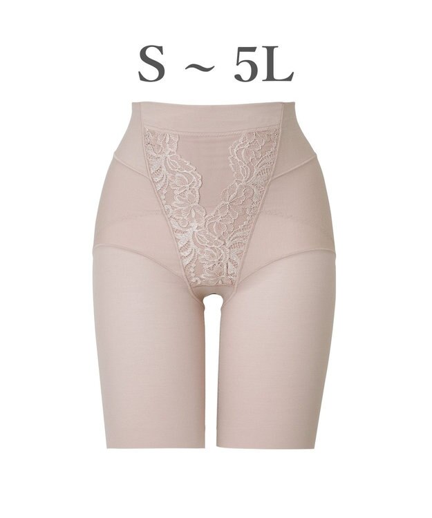 BRADELIS New York 【BRADELIS NewYork peace】綿混ストレッチハイブリッドガードル25 クロッチ付きで1枚履き可能な補整ガードル 消臭機能付き ブラデリス ローズベージュ