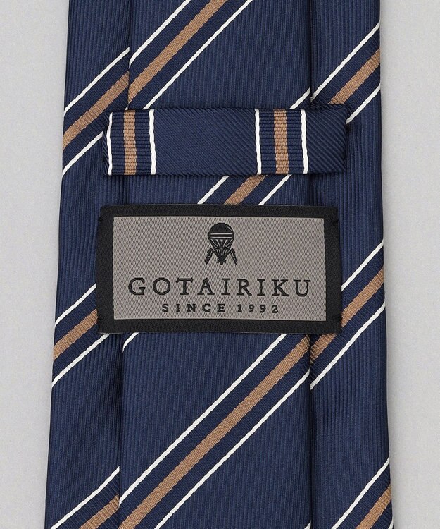 GOTAIRIKU GOTAIRIKU別注【MANTERO/マンテロ】ネクタイ_レジメンタル ネイビー×ブラウン