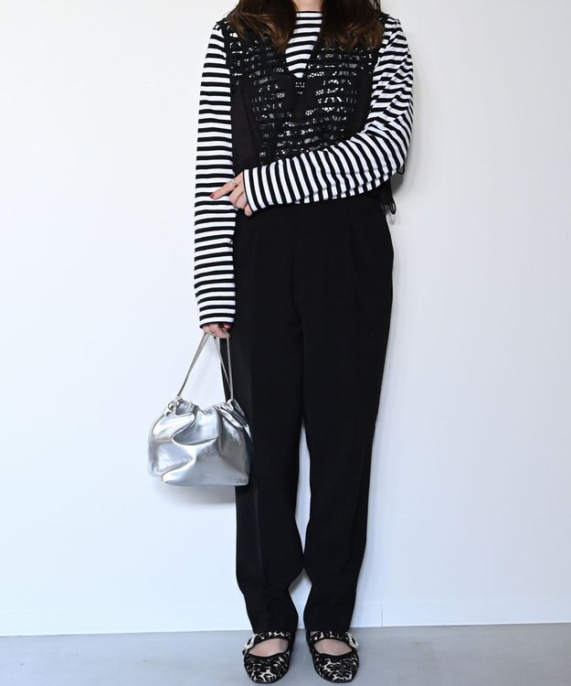 blancle メタリックレザー ドローストリング2wayバッグ SILVER