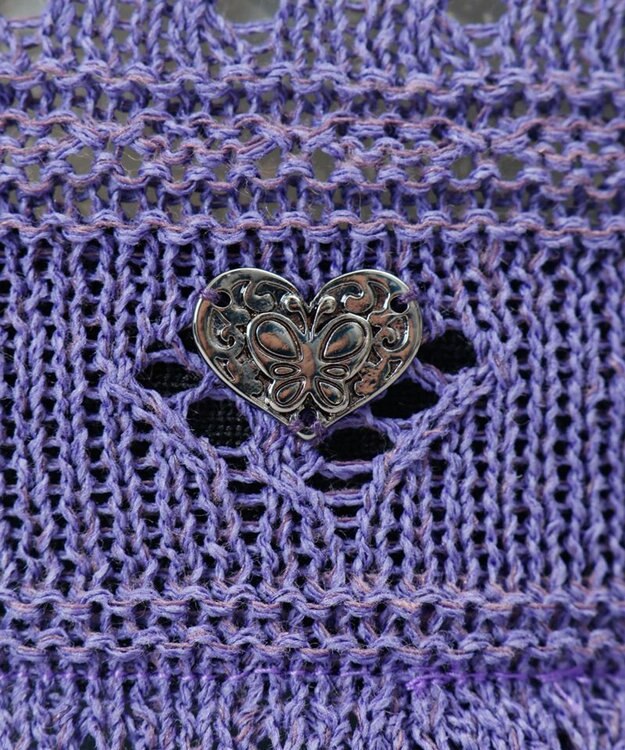 AURORA 【 ANNA SUI（アナ スイ）】ハートジャカードボンネット パープル