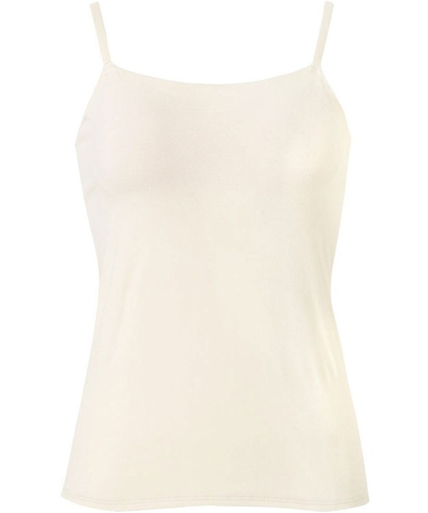 Wing カップ付きキャミソール 綿混(身生地部) ラク きれいなバストシルエット 【シンクロブラトップ 綿混タイプ】 ブラトップ ET1032 ウイング／ワコール クリーム