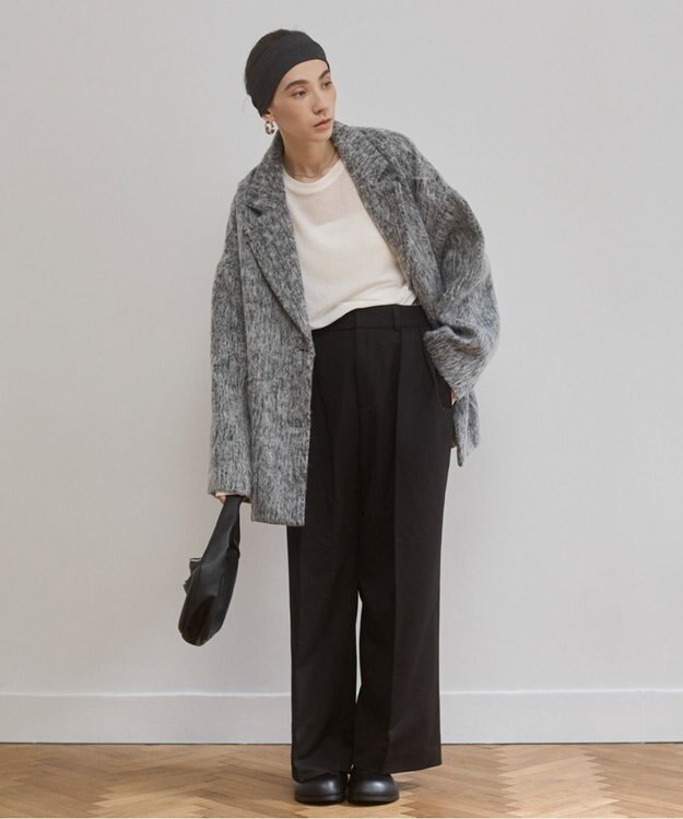 WEGO 【ANGIE VINTAGE】シャギーショートコート グレー