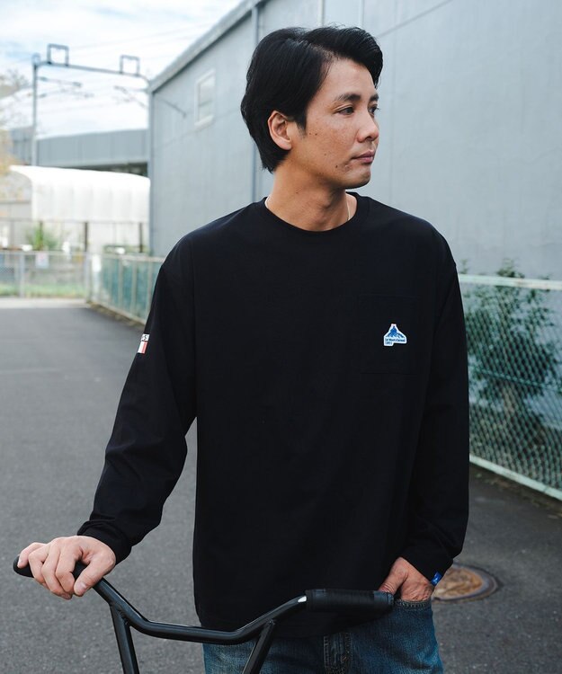 SHARE PARK MENS 【UVケア・吸水速乾・ストレッチ・軽量 】エンブレムTシャツ（L・XLサイズ） ブラック系