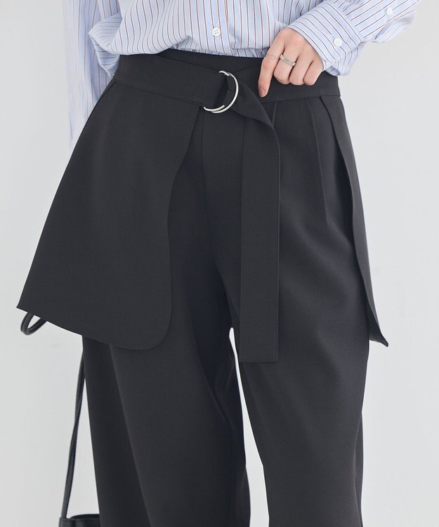 earth music&ecology 【予約】【2WAY】ラップスカート付きパンツ ブラック