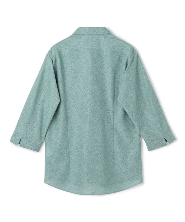 JOSEPH HOMME 【新柄】ヨシタレース　7分袖レギュラーカラーシャツ スモーキーグリーン系