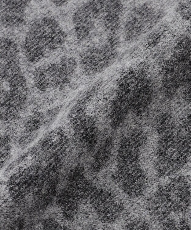 ICB アニマルパターンストール グレー系レオパード柄