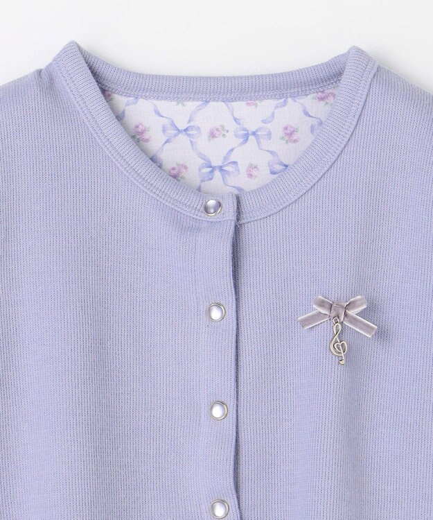 ANY KIDS まいにちスナップカーディガン ラベンダー