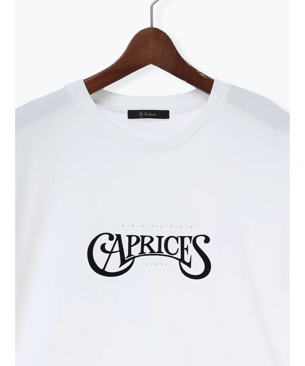 Te chichi パール&ロゴプリントTシャツ オフホワイト