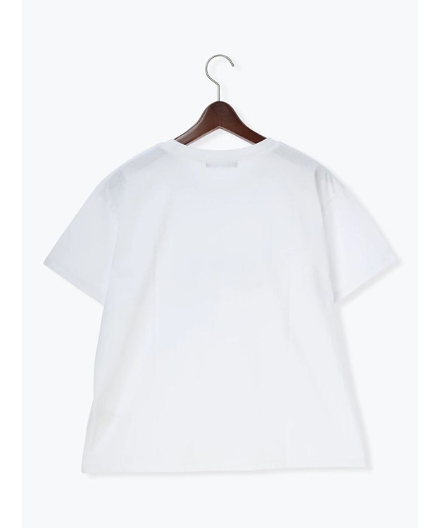 Te chichi パール&ロゴプリントTシャツ オフホワイト