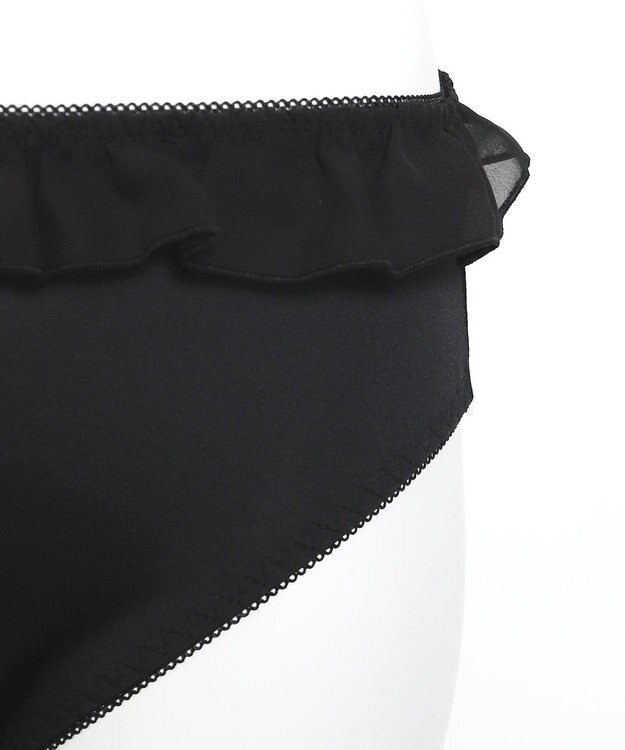 WEGO 【ブラトップ＆ショーツセット】Liliane　Ciel　シフォンフリル ブラック