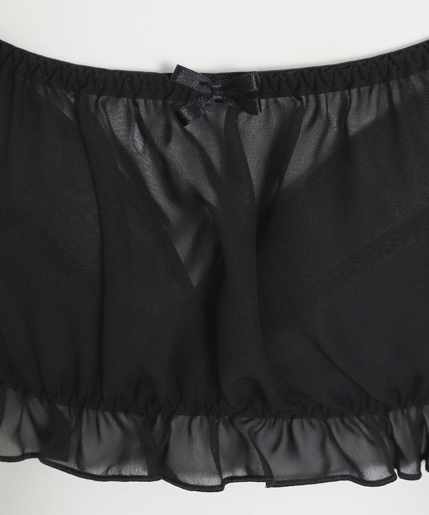 WEGO 【ブラトップ＆ショーツセット】Liliane　Ciel　シフォンフリル ブラック