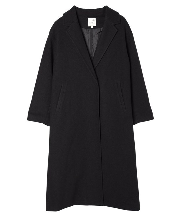 earth music&ecology チェスターコート（無地） Black