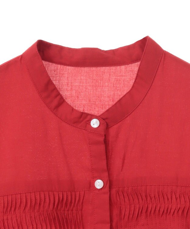 CRAFT STANDARD BOUTIQUE インド綿ピンタックブラウス Red