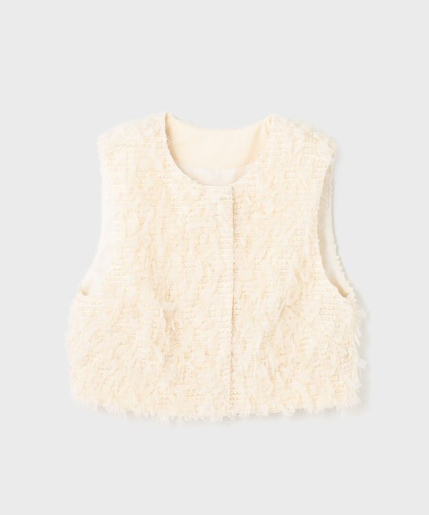 GRACE CONTINENTAL コンパクトフリンジベスト キナリ