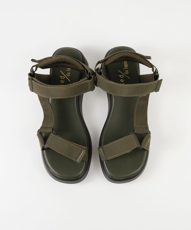 BONTRE 【pied du lapan/ピエドラパン】厚底ベルクロスポーツサンダル/50752ZI カーキ