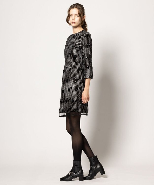 TOCCA SPANGLE OF FLOWER ドレス ブラック系5