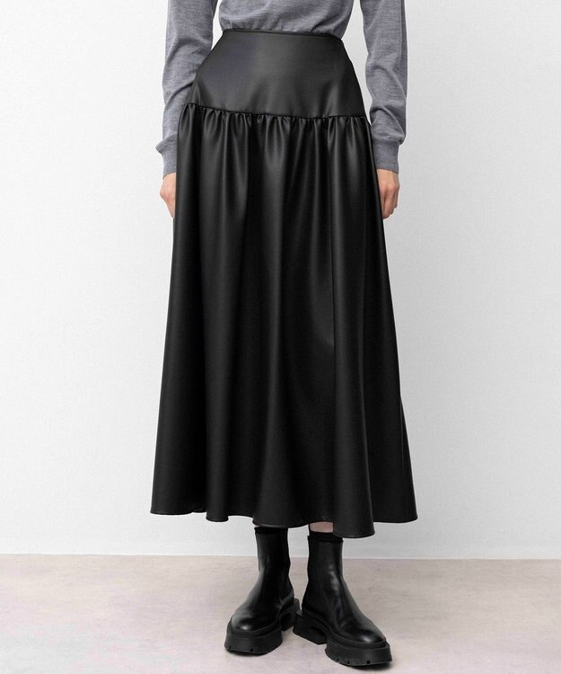 NAVE 【Nave】ヴィーガンレザー スカート ブラック系