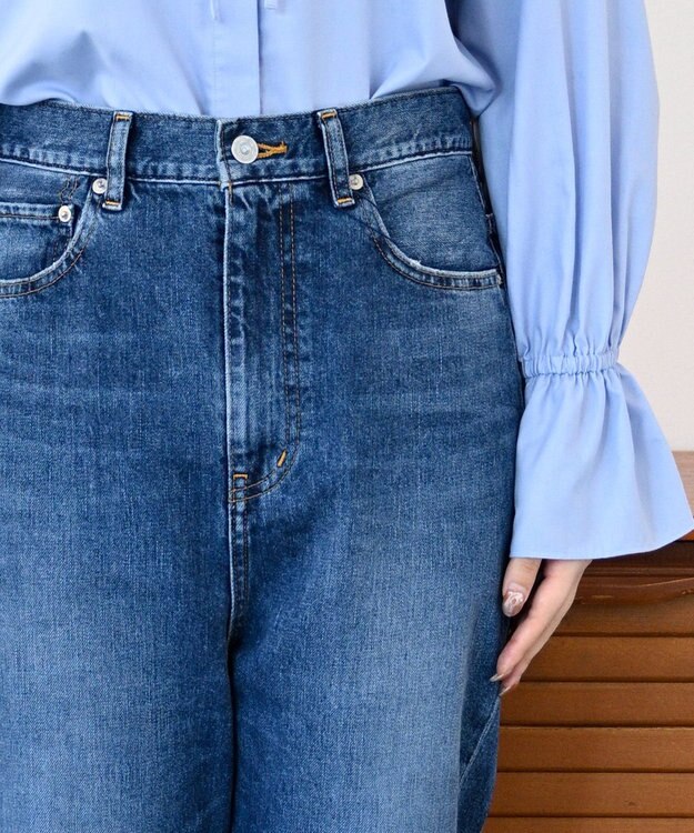 woadblue 【先行販売】SALUU サルー ストレートアンクル デニムパンツ MIDBLUE