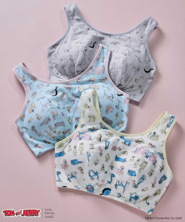 une nana cool トムとジェリー × une nana cool ナイトアップブラ サックス