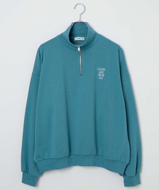 WEGO ハーフジップBIGスウェット ブルーその他