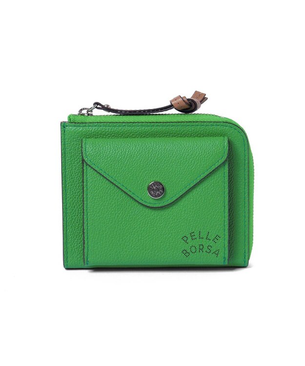 PELLE BORSA L字ファスナーコンパクト財布 Very Goods ベリーグッズ 7206 グリーン