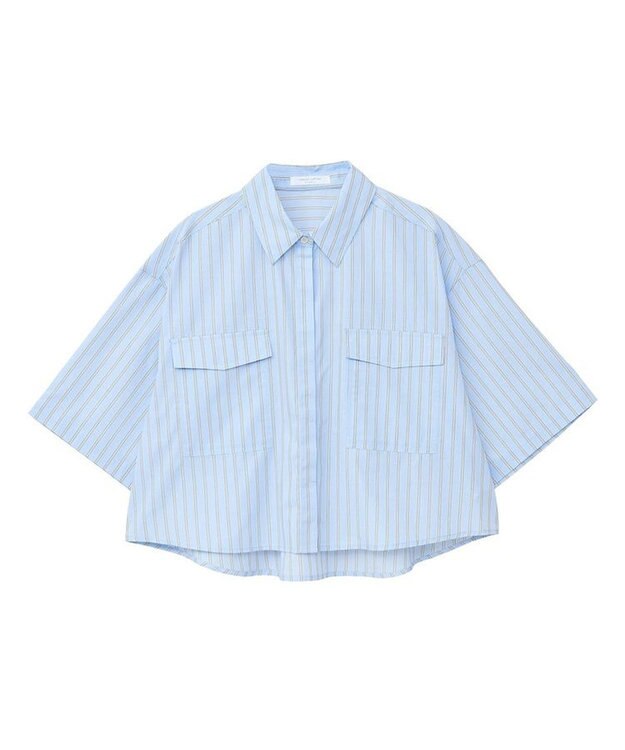 Green Parks ５分袖ショートシャツ Blue