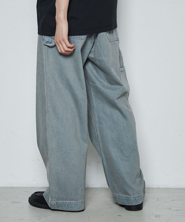 WEGO ルーズペインターパンツ デニム中濃加工色