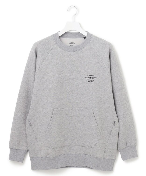 J.PRESS YORK STREET 【UNISEX】クルーネック プルオーバー スウェット ライトグレー系