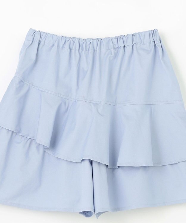 組曲 KIDS 【150-160㎝】アシンメトリーフリル キュロット サックスブルー系